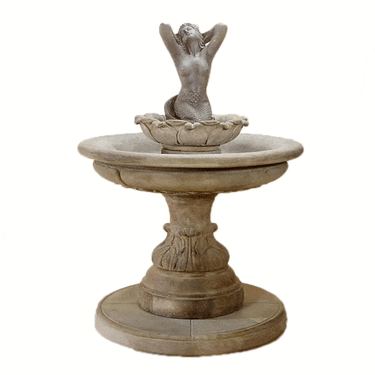 Sirena Mermaid Outdoor Cast Stone Garden Fountain Fountain Tuscan